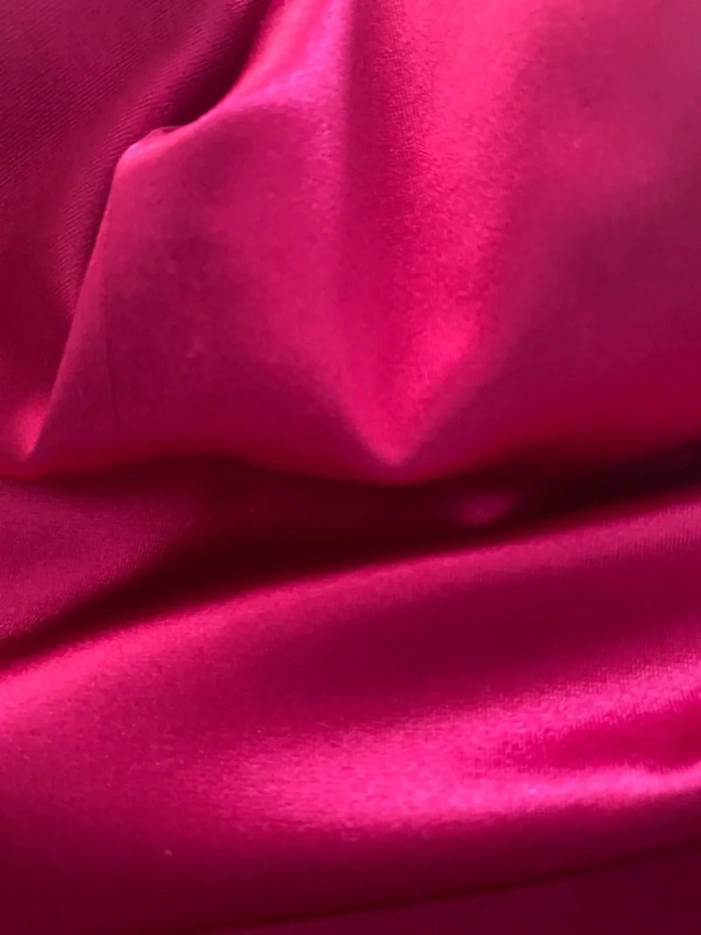 Honey and Rosie Hot Pink Satin Mini Dress with Spaghetti Straps - Picture 3 of 3
